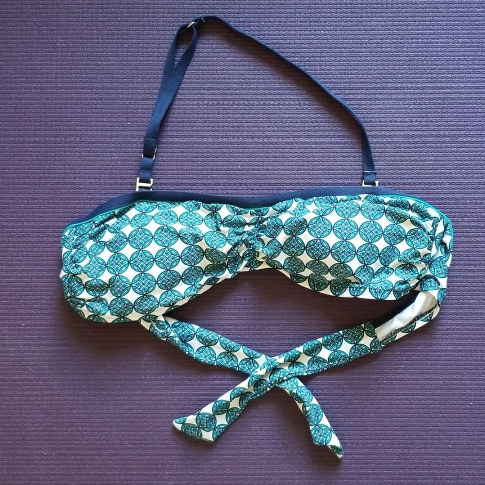 Ann Taylor bandeau bikini top w/removable halter